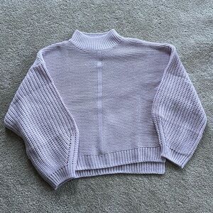 Lascana purple lavender sweater balloon sleeves knit medium